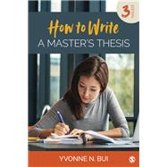 How to Write a Master's Thesis 9781506336091