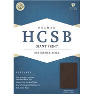 HCSB Giant Print Reference Bible, Brown Genuine Cowhide Indexed 9781433616174