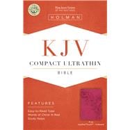 KJV Compact Ultrathin Bible, Pink LeatherTouch, Indexed 9781433646195