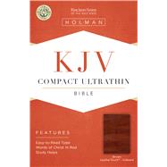 KJV Compact Ultrathin Reference Bible, Brown Cross LeatherTouch, Indexed 9781433646201