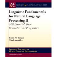 Linguistic Fundamentals for Natural Language Processing 9781681736211