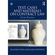Text, Cases and Materials on Contract Law 9780415816229