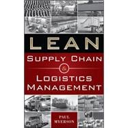 Lean Supply Chain and Logistics Management 9780071766265
