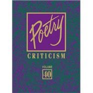 Poetry Criticism 9781569956281