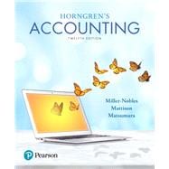 Horngren's Accounting 9780134486444