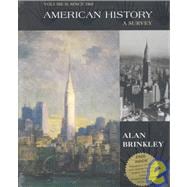 American History with Map and Study Guide CD, Volume Two; MP 9780072396454
