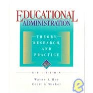 Educational Administration : Theory, Research and Practice