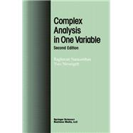Complex Analysis in One Variable