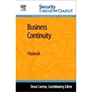 Business Continuity: Playbook 9780124116481
