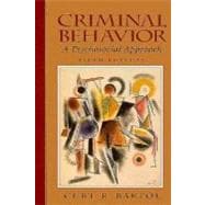 Criminal Behavior: A Psychosocial Approach 9780137876495