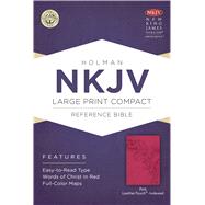 NKJV Large Print Compact Reference Bible, Pink LeatherTouch, Indexed 9781433646508