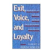 Exit Voice and Loyalty 9780674276604