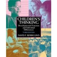 Children's Thinking : Developmental Function and Individual Differences 9780534356606
