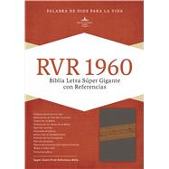 RVR 1960 Biblia Letra Súper Gigante, gris/marrón símil piel 9781462746606