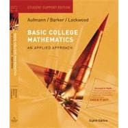Basic College Mathematics An Applied Approach, Student Support Edition 9780547016740