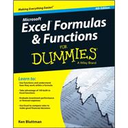 Excel Formulas and Functions for Dummies 9781119076780