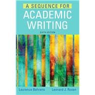 A Sequence for Academic Writing 9780321906816