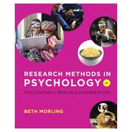 Research Methods in Psychology: Evaluating a World of Information 9780393936933