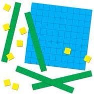 Base Ten Blocks Colorful Cut-Outs 9781483816968