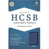 HCSB Large Print Compact Bible, Cobalt Blue LeatherTouch 9781433617027