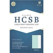 HCSB Large Print Personal Size Bible, Mint Green LeatherTouch 9781433617034