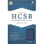 HCSB Large Print Personal Size Bible, Cobalt Blue LeatherTouch 9781433617058