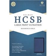 HCSB Large Print Ultrathin Reference Bible, Cobalt Blue LeatherTouch 9781433617072