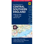 AA Road Map Britain Central Southern England 9780749577117