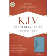 KJV Super Giant Print Reference Bible, Teal LeatherTouch 9781433607189
