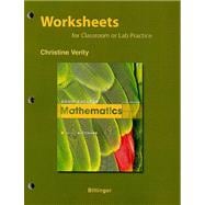 Worksheets for Classroom or Lab Practice for Basic College Mathematics 9780321627285