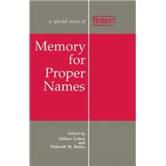Memory for Proper Names: A Special Issue of Memory 9781138877306