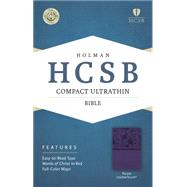 HCSB Compact Ultrathin Bible, Purple LeatherTouch 9781433607318