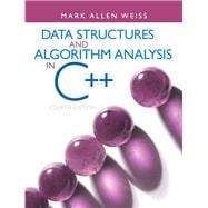 Data Structures and Algorithm Analysis in C++ 9780132847377