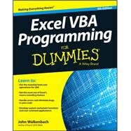 Excel Vba Programming for Dummies 9781119077398