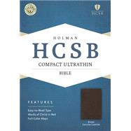 HCSB Compact Ultrathin Bible, Brown Genuine Cowhide 9781433607400