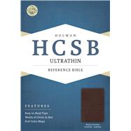 HCSB Ultrathin Reference Bible, Brown Genuine Cowhide Indexed 9781586407476
