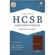 HCSB Large Print Compact Bible, Brown LeatherTouch 9781586407483