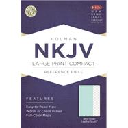 NKJV Large Print Compact Reference Bible, Mint Green LeatherTouch 9781433617508