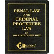 Penal Law and Criminal Procedure Law of the State of New York 9780930137519