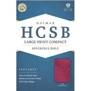 HCSB Large Print Compact Bible, Pink LeatherTouch 9781586407520