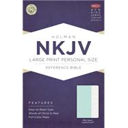 NKJV Large Print Personal Size Reference Bible, Mint Green LeatherTouch 9781433617522