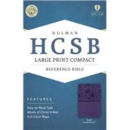 HCSB Large Print Compact Bible, Purple LeatherTouch 9781586407537