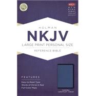 NKJV Large Print Personal Size Reference Bible, Cobalt Blue LeatherTouch, Indexed 9781433617553