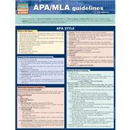 Quick Study Academic APA/MLA Guidelines for Students 9781423217589