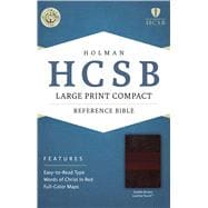 HCSB Large Print Compact Bible, Saddle Brown LeatherTouch 9781586407605