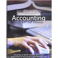 Applications of Accounting: ACGL 201 Lab Manual 9781465217660