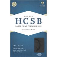 HCSB Large Print Personal Size Bible, Charcoal LeatherTouch Indexed 9781586407667