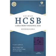 HCSB Large Print Personal Size Bible, Purple LeatherTouch 9781586407711