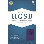 HCSB Large Print Personal Size Bible, Purple LeatherTouch Indexed 9781586407728