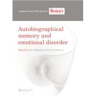 Autobiographical Memory and Emotional Disorder: A Special Issue of Memory 9781138877740